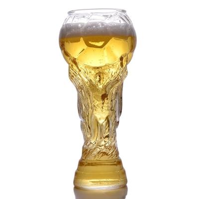 China The New Modern High Quality World Cup Beer Mug 470ml 15.5oz Football Modeling Glass Crystal Whiskey Cup for sale