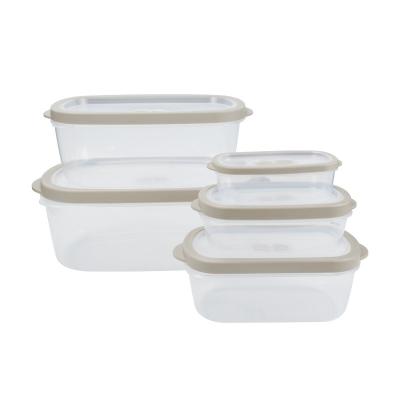 China PP+TPR Plastic Food Storage Containers With Lids Rectangular Reusable Storage Lunch Boxes for sale