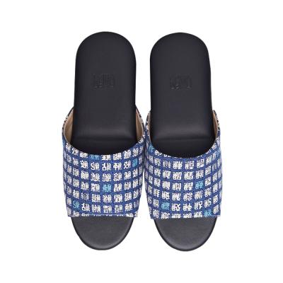 China Bulk Custom Made Indoor Non-slip Comfortable Soft Fabric Summer Trend EVA Sandals Rubber Slippers Slippers for sale