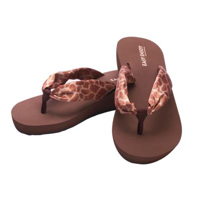 China Fashion Trend Customized OEM ODM Taiwan High Heel Ladies Middle Outdoor Sandals Wholesale Flip Flops Non-slip Slippers for sale