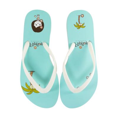 China Wholesale Fashion Trend Women's Flip Flop Coconut Tree Beach Female Flat Slippers Outdoor Ladies Flip Flop Slippers for sale