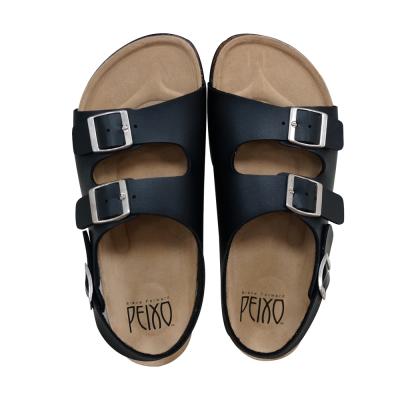 China Breathable Soft Cowhide Leather For New Wholesale New Beach Buckle Comfort Cork Outdoor Leather Sandals Women Summer Soft Casual Adjustable Sandals for sale