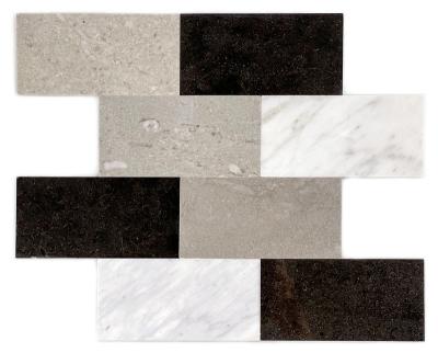 China Modern 75x300x8mm Glass Brick Tiles Marble Looks Glass Wall Decoration Tiles for sale