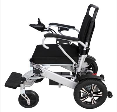 China Alluminum alloy outdoor and travel to use lightweight electric power folding wheelchair for the elderly disabled and for sale