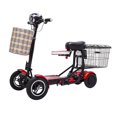 China Unisex Best Selling Lightweight 4 Wheel Electric Mini Folding Mobility Scooter With Lithium Battery for sale