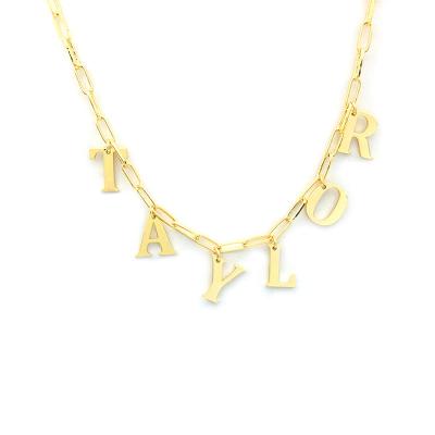 China Custom Jewelry Initial Necklace 925 Silver DIY Name Jewelry Fashionable Hot Selling Light Luxury Design for sale