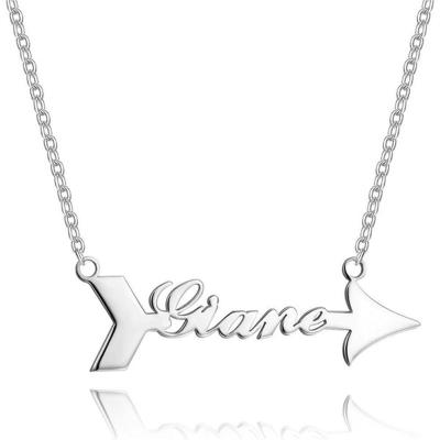 China CLASSIC Custom Necklace 925 Sterling Silver Jewelry Ring Jewelry Bow and Arrow Clavicle Chain with Simple Personality for sale