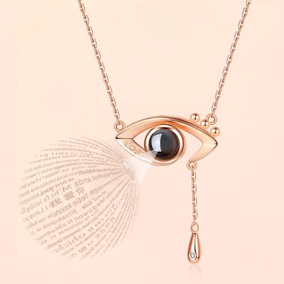 China I love you 100 languages ​​lady fashion lead free high quality necklace for sale