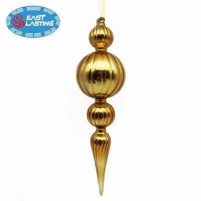 China hot sale & Beautiful personalized gold finial glass globe Christmas ornament hooks for sale