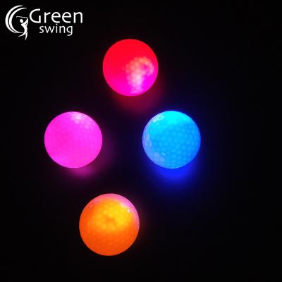 China Rubber + Constant Shining LED Golf Ball Night Surlyn Customized Golf Ball for sale