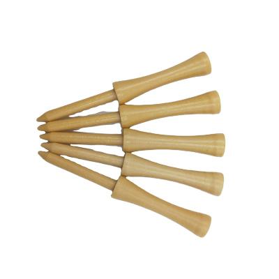 China Smooth Custom Bamboo Golf Tee Wooden Natural Golf Tees For Green Grass Outdoors for sale