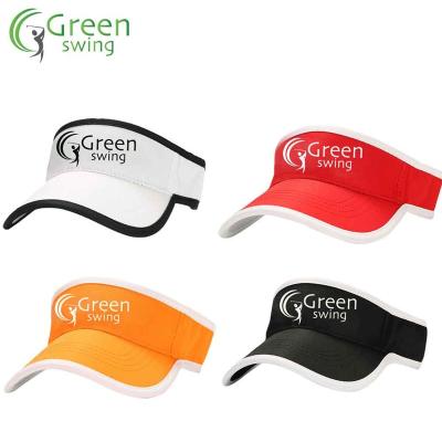 China breathable & White Waterproof Custom Sports Covers Sun UV Protect Visor Golf Hat Sports Sun Visor Golf Hat for sale