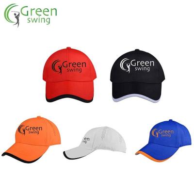 China breathable & Custom Adjustable Full Head Golf Baseball Hat Waterproof Factory Golf Hats for sale