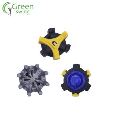 China Polyurethane+Steel Golf Shoes Spike Studs Softspikes Twist Golf Shoes for sale