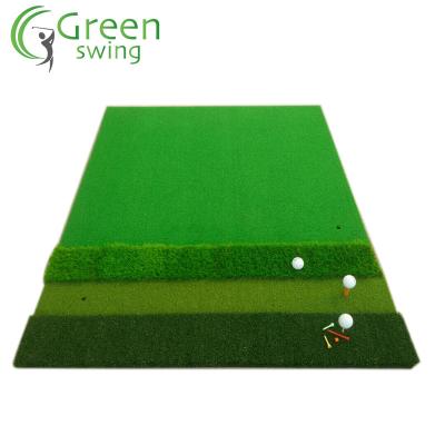 China Premium Nylon Golf Hitting Mat Green Golf Training Mats for Indoor Outdoor Practice for sale