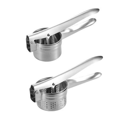 China Heavy Duty 430 Stainless Steel Manual Potato Masher Potato Crusher Vegetable Press Fruit Tools Potato Viable Material for sale