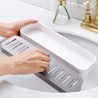 China Behind Doors/On Walls Wall Mounted Double Soap Dish Bathroom Accessories Plastic Soap Holder Dish for sale