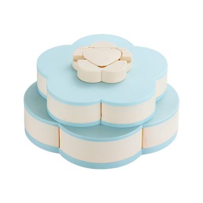 China Sustainable Storage Tray With Small Partitions, Rotary Switch Nuts Single And Double Layer Two Color Food Storage Box for sale