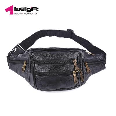 China High Quality Men's Fanny Pack Waist Bag Genuine Leather Clutch Fanny Pack Chest Belt Purse for sale