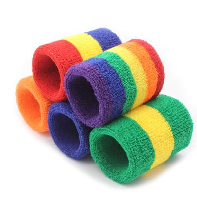 China China Personalized Pure Cotton Terry Cloth Sweatband Customized Patriotic Athletic Sports Gear Fans Terry Wristband for sale