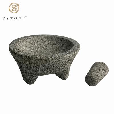 China Viable Hot Sale Mexico Molcajete Tejolote Mortar And Pestle For Kitchen for sale