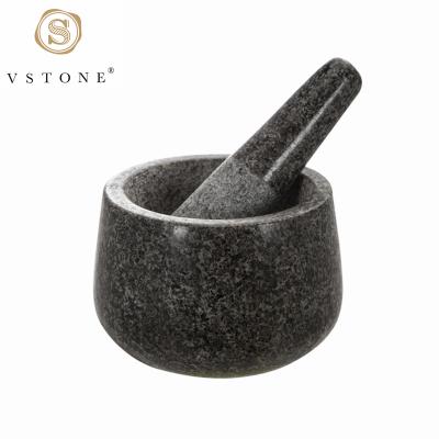 China Sustainable Natural Granite Mortar and Pestle Mortar and Stone Mortar and Pestle with Pestle for sale