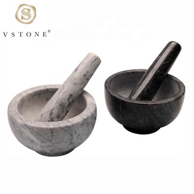 China Viable Single Marble Mortar with Pestle Mortar and Pestle and Pestle Mortar for Kitchen and Restaurant for sale