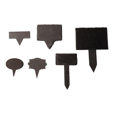 China Cute Viable Hot Sale Black Natural Stone Slate Cheese Markers Set Small for sale