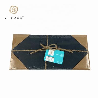 China Sustainable Natural Slate Stone Place Mat Sushi Plates Serving Plate Cheese Board For Kitchens And Restaurants for sale