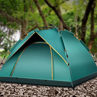 China Diagonal tying type double door camping tents 2 or 3 person waterproof outdoor beach sleeping tent for sale