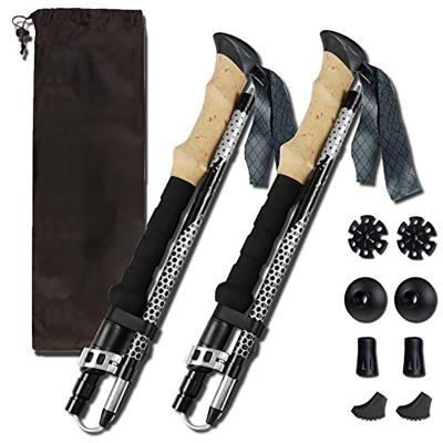 China Cork Hot Sale Adjustable Aluminum Trekking Hiking Pole Walking Stick for sale