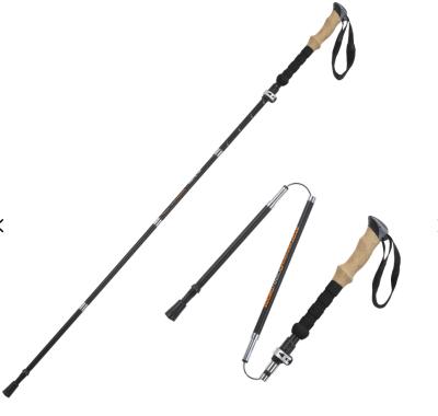 China High Quality Ultralight 100% Carbon Fiber Carbon Trekking Pole 3 Sections Quick Lock Telescopic Trekking Pole for sale