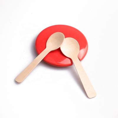 China Viable Logo of Mini Wood Spoon With Customer for sale