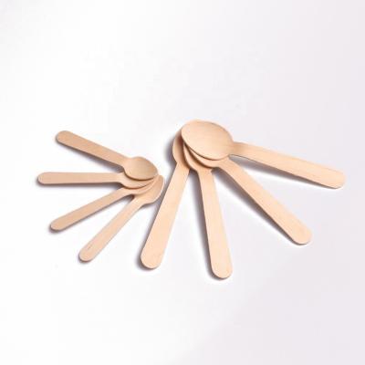 China Birch Wood 96mm Customized Disposable Ice Cream Scoop for sale