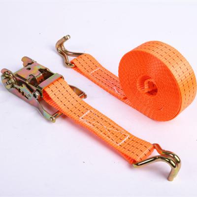 China Binding Selling Fastener 50mm 10m Cargo Lashing Belt Ratcheting Cargo Straps Best For Trailer for sale