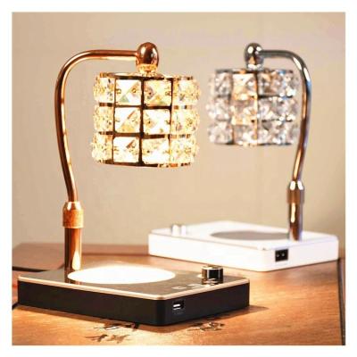 China Warm Light Led Desk Lamps Usb Resin Decorative Modern Variable Chargeable Candle Warmer Table Lamp for sale