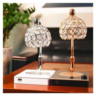 China Warm Light Vintage Rechargeable Shades For Lamps Bedside Bed Side Lighting Usb Gold Light Restaurant Led Candle Warmer Table Lamp for sale