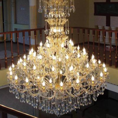 China Modern Customized hotel villa lobby decoration Luxury large wedding decoration Crystal chandelier Maria Theresa Crystal chandelier for sale