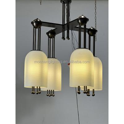 China Modern Industrial and Rural Vintage 4 Lights Dining Room Chandelier Hanging Ceiling Glass Luminaires for Restaurant/Bar/Cafe/Shop Decor for sale