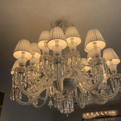 China Baccarat crystal chandelier European Luxury Crystal Pendant Lights Hotel Villa Wedding Decoration Lampshade K9 Crystal Chandelier Lighting For Sale for sale