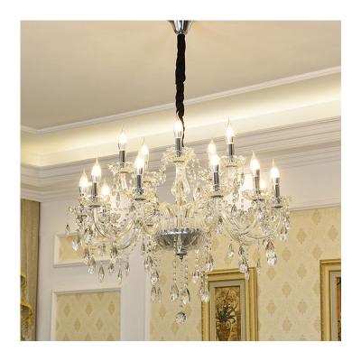 China Modern High quality European style hotel villa living room chandelier modern luxury LED crystal glass chandelier for sale