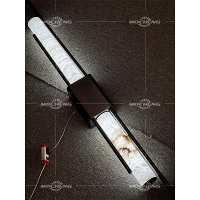 China Modern Modern home decoration led wall lamp marble minimalism decoration long strip wall lamp light fixtures for sale