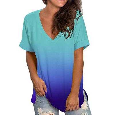 China Summer Short Sleeve Fashion Tie Dye High Quality QUICK DRY T Shirt For Women for sale