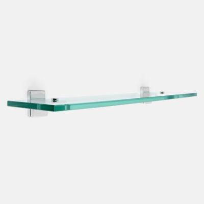 China Wall Mounted Type Factory Hot Sale Chrome Wall Mounted Single Glass Shelf For Bathroom for sale