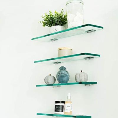 China Wall Mounted Type Bathroom Accessories Wall Mounted Glass Shelf For Bathroom Storage for sale