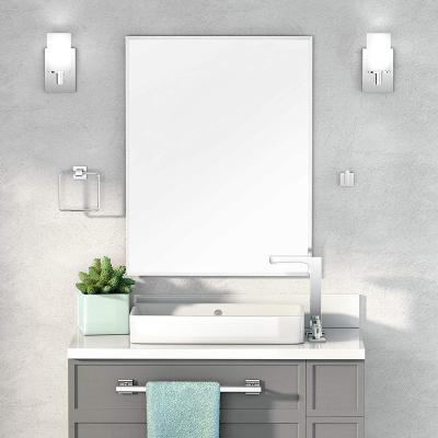 China Modern Custom Decorative Easy Wall Mount Art Vanity Table Large Luxury Bathroom Mirror for sale