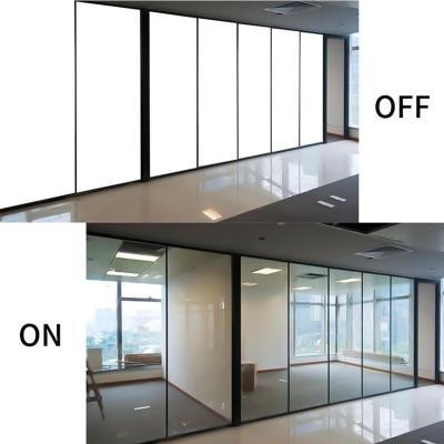 China Modern Thick Clear Electric Switchable Smart Security Security Privacy Glass Door Customization Size for sale