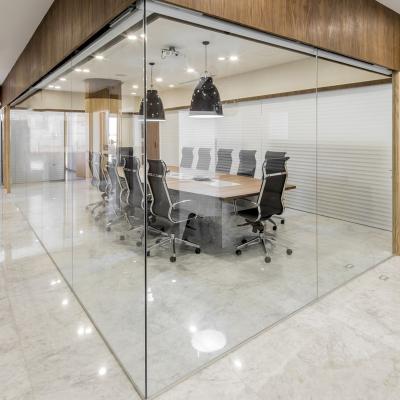 China Wholesale Durable Office Building Modern Single Floor To Ceiling Office Privacy Screen Glass Partition for sale