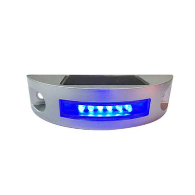 China Half Moon Blue LED Color Solar Cat Eyes Road Stud For Improved Road Safety for sale