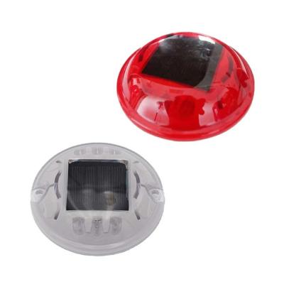 China PC Plastic LED Solar Powered Cat Eye Round Light Road Stud Waterproof IP68 à venda